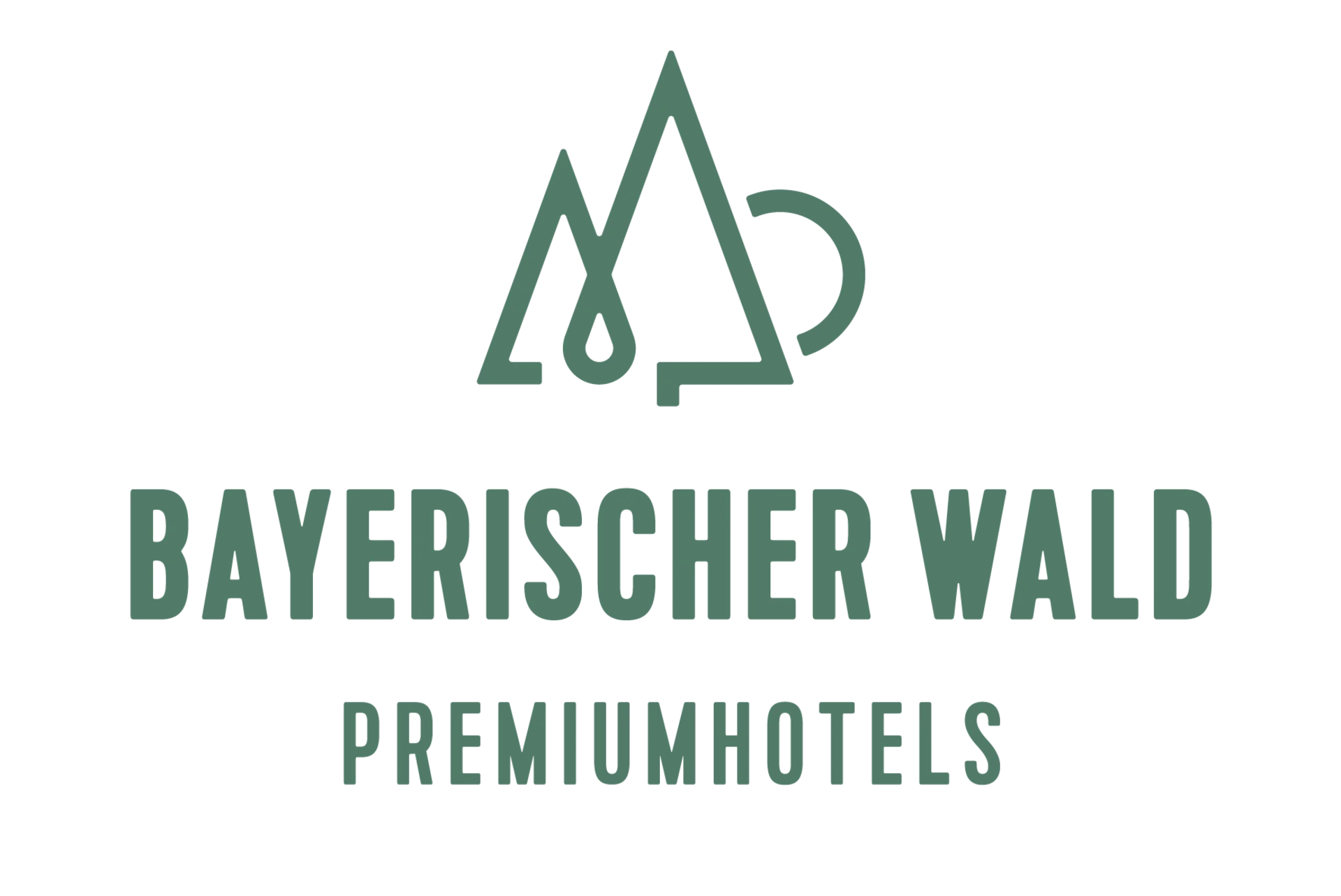 Logo Bayerischer Wald Premiumhotels mit Berg- und Tropfensymbol